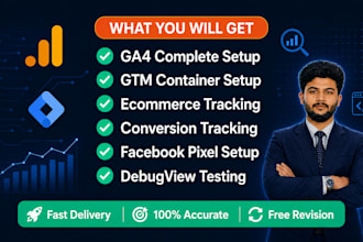 setup ga4 e commerce tracking and google tag manager via gtm web analytics