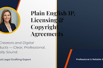 create IP, licensing, copyright agreements for creators and digital products
