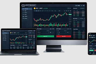 build crypto exchange website, p2p exchange wallet app, blockchain app, dex