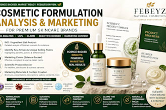 professional cosmetic formulation analysis marketing content skincare brands