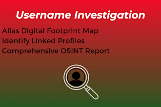 do a deep web investigation on any username or online handle