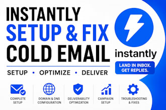 set up cold email marketing system using instantly
