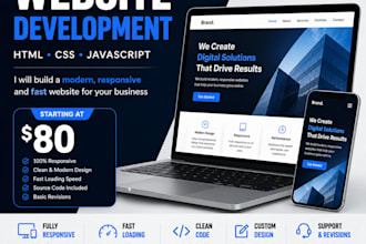 build a professional website using HTML CSS javascript
