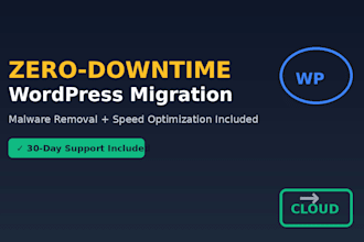 migrate your wordpress website with zero downtime, malware removal n fast speed