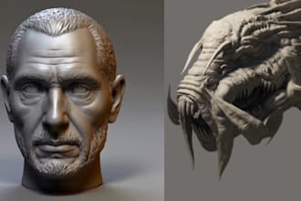 create realistic 3d head sculpt model sculpt 3d printing 3d head model 3d bust