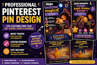 design pinterest pins for authors and businesses