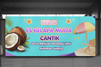 design eye catching banner, signage, or backdrop in canva