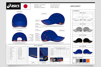 design streetwear tech packs accessories for cap, hat, bag, socks and scarve