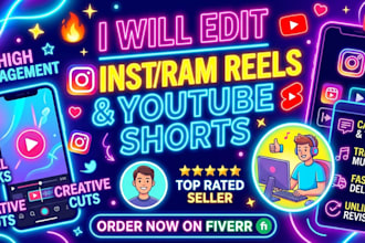 edit insta, tiktok reels and youtube video  professionally