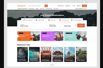 build a flight booking, taxi booking, hotel booking website, tour booking