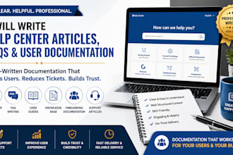 write help center articles, faq and user documentation