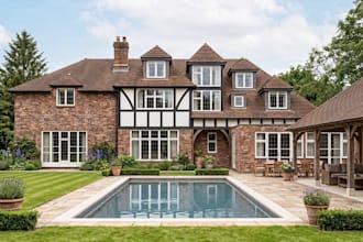 render 2d floor plan to 3d tudor architecture,luxury realestate,interior layout