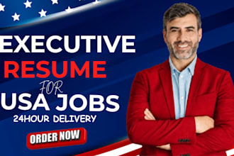write an ats executive resume for USA jobs