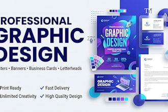 design posters, banners, business cards and letterheads