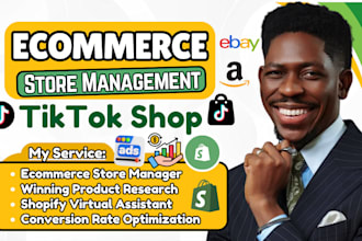 do ecommerce store management for etsy ebay amazon tik tok shop shopify manager