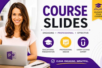 course slides, educational presentation, udemy course powerpoint expert proelite