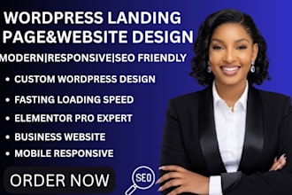 design a professional wordpress landing page or business website