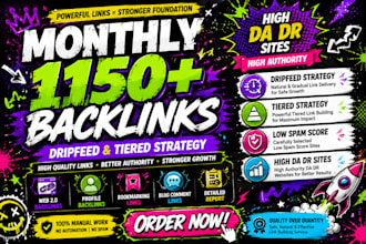 do a monthly drip feed tiered backlinks for SEO