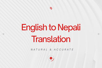 do professional english to nepali or hindi translation