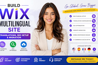 build wix multilingual website with translations and seo setup website migration