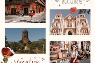 design eye catching instagram posts in scrapbook style using canva
