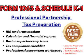 prepare form 1065 partnership tax return and schedule k1