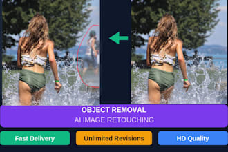 remove unwanted objects and retouch your images manually