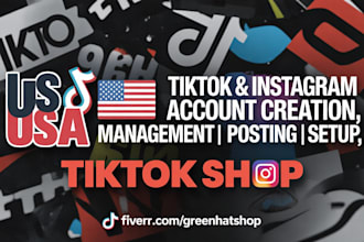 create usa tiktok, warm up instagram, usa facebook account, tiktok ads account