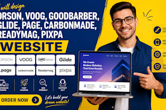 design orson voog goodbarber glide page carbonmade readymag pixpa website