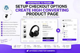 wordpress to framer setup checkout options create high converting product page