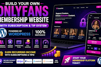 develop onlyfans membership website with subscription tip via wordpress website