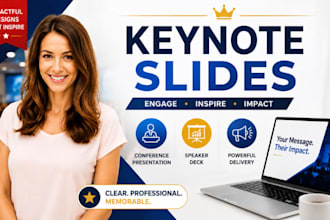 keynote slides, conference presentation, speaker presentation deck expert pro
