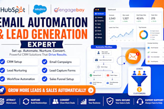 setup enagebay salesfoce hubspot email automation lead generation campaign