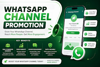 do whatsapp channel promotion, hit 50k channel followers, whatsapp promotion