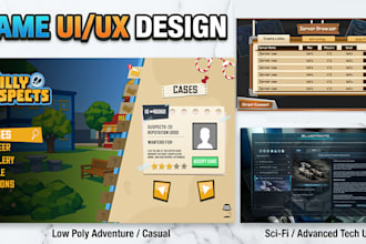 create professional game UI UX design for your game