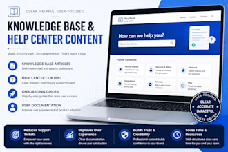 create knowledge base articles, help center content, and onboarding guides