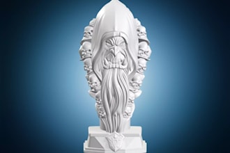 sculpt 3d characters model, miniature and statues for 3d printing rendering