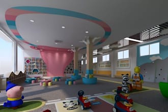 design and renovate 3d kids playroom nursery room daycare and indoor playground