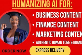 humanize ai business, marketing and finance content for you