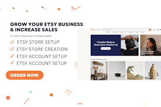etsy store setup, etsy shop creation, etsy branding logo digital products pod