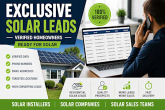 provide exclusive verified solar leads for solar installers and companies