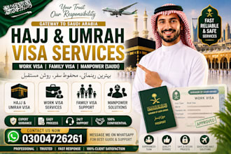 provide saudi arabia work visa consultation and hajj and umrah travel package