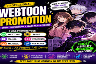 promote your webtoon comics tapas manga webcomics manga