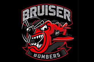 make awesome style for angry jumbo jet plane mascot logo design service