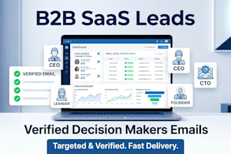 provide b2b saas lead generation verified email list of decision makers