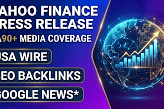 distribute your press release on yahoo finance usa wire da90 and media coverage