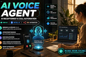 build ai receptionist, ai voice agent with vapi, retell ai, n8n automation