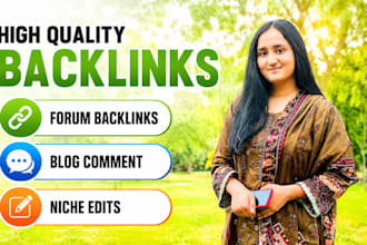do forum backlinks, blog comment and niche edits