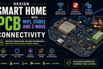 design smart home iot pcb with wifi, zigbee, and z wave connectivity
