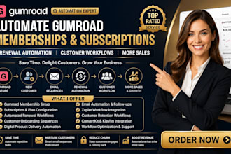 automate gumroad memberships subscriptions renewal and customer workflows